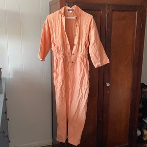 80s Tangerine Jumpsuit